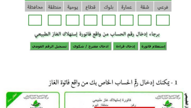 فاتورة غاز