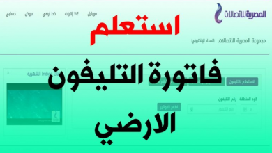 لينك الاستعلام عن فاتورة التليفون الأرضي يناير 2021