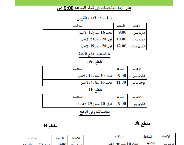 اتحاد الإعاقات الذهنية يعلن الاجراءات الخاصة ببطولة الجمهورية لألعاب القوي