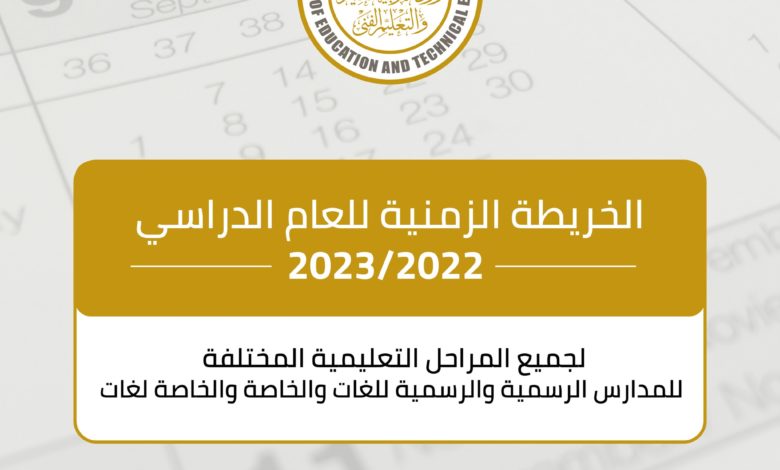 موعد بدء الدراسة .. التعليم تعلن الخريطة الزمنية للعام الدراسى الجديد 2022/2023