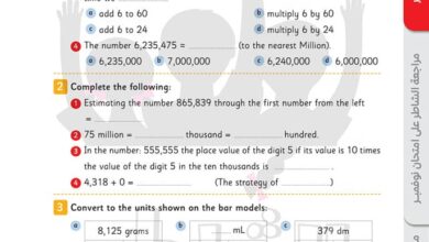 نماذج امتحانات ماث Math شهر أكتوبر للصف الخامس الابتدائي